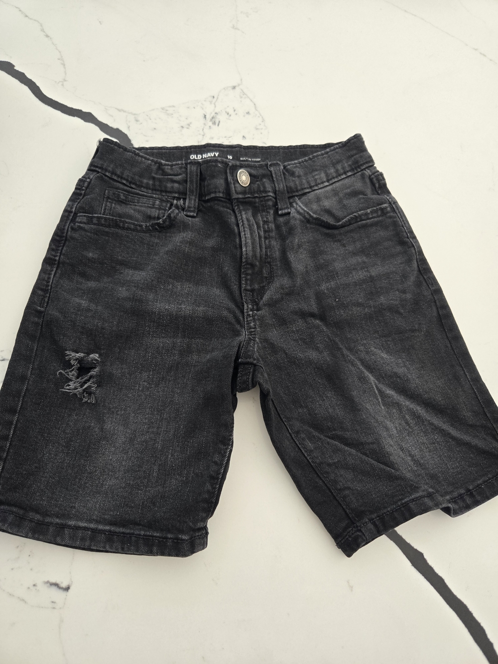 Old Navy Black Denim Kid's Shorts - Classic Fit Size 10